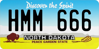 ND license plate HMM666