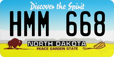 ND license plate HMM668