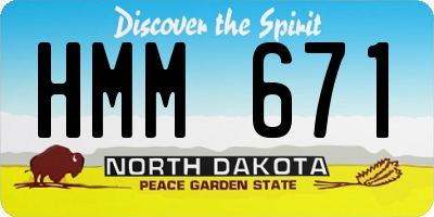 ND license plate HMM671