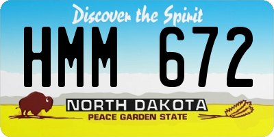 ND license plate HMM672