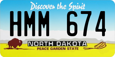 ND license plate HMM674