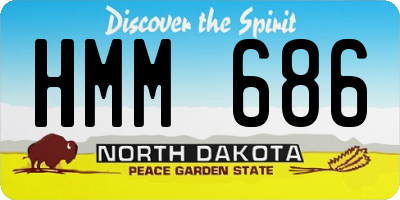 ND license plate HMM686