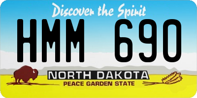 ND license plate HMM690