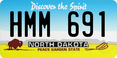 ND license plate HMM691