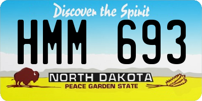 ND license plate HMM693