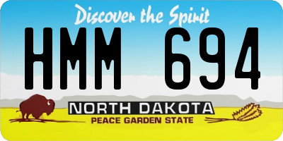 ND license plate HMM694