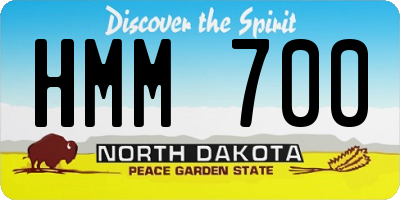 ND license plate HMM700