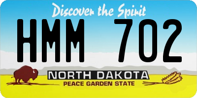 ND license plate HMM702