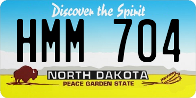 ND license plate HMM704