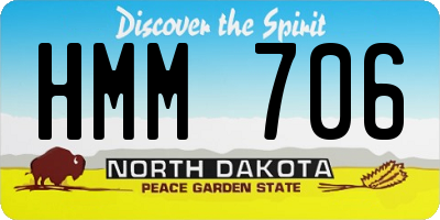 ND license plate HMM706