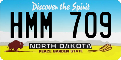 ND license plate HMM709