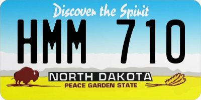 ND license plate HMM710