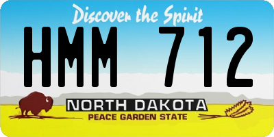 ND license plate HMM712