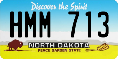 ND license plate HMM713