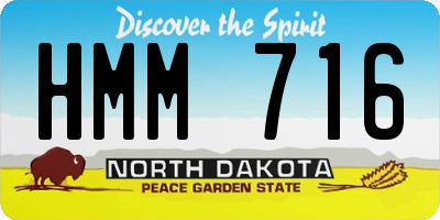 ND license plate HMM716