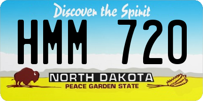 ND license plate HMM720