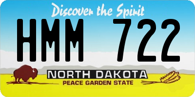 ND license plate HMM722