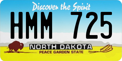 ND license plate HMM725