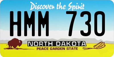 ND license plate HMM730