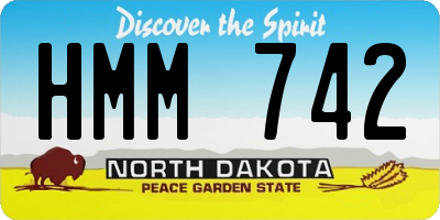 ND license plate HMM742