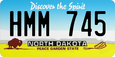 ND license plate HMM745