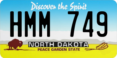 ND license plate HMM749