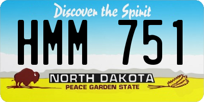 ND license plate HMM751