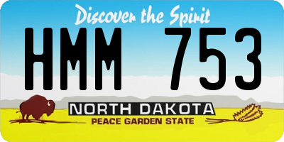 ND license plate HMM753