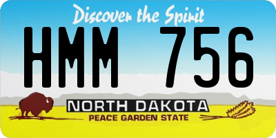 ND license plate HMM756