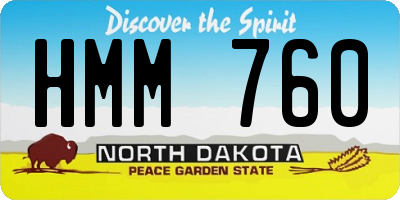 ND license plate HMM760