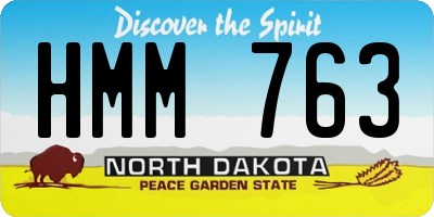 ND license plate HMM763