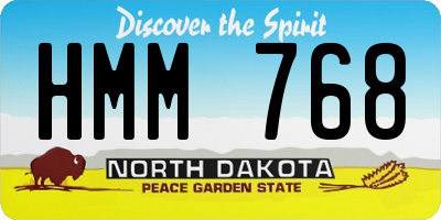 ND license plate HMM768