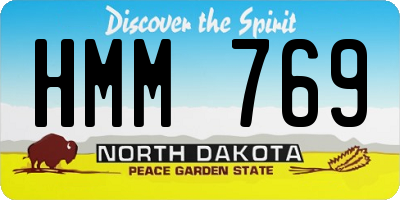 ND license plate HMM769