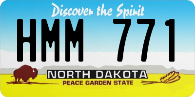 ND license plate HMM771