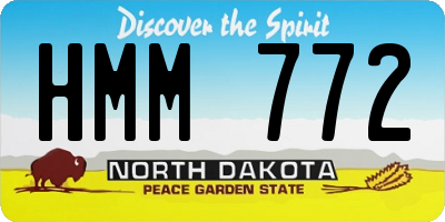 ND license plate HMM772