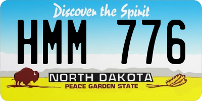 ND license plate HMM776