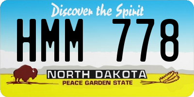 ND license plate HMM778