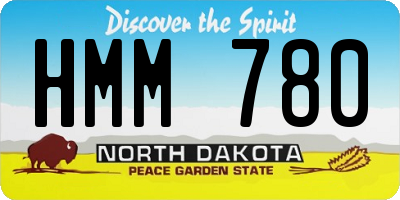 ND license plate HMM780