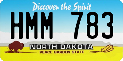 ND license plate HMM783