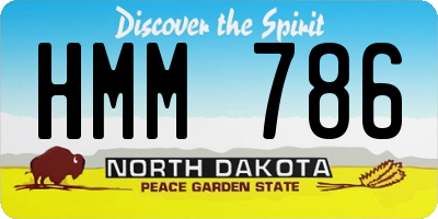 ND license plate HMM786