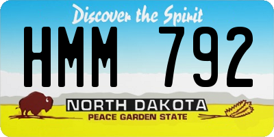 ND license plate HMM792