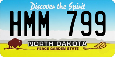 ND license plate HMM799