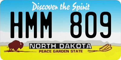 ND license plate HMM809
