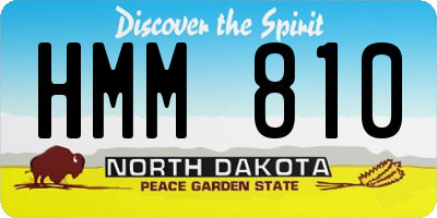 ND license plate HMM810