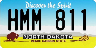 ND license plate HMM811