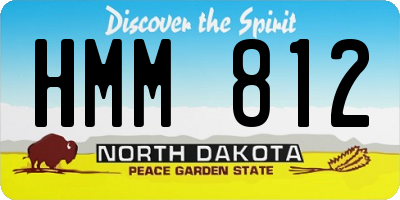 ND license plate HMM812