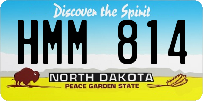 ND license plate HMM814