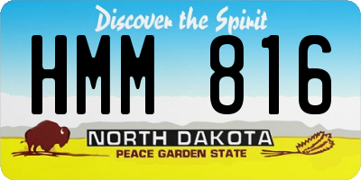 ND license plate HMM816