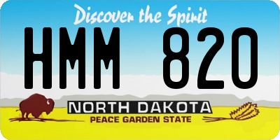 ND license plate HMM820