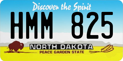 ND license plate HMM825